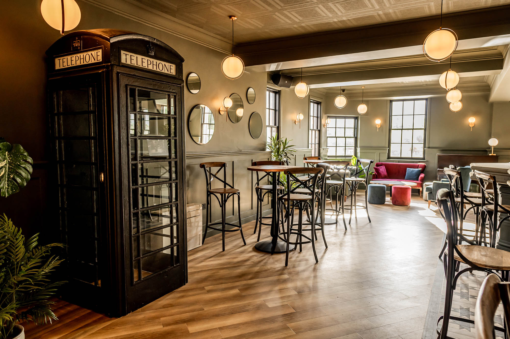 The snug with the old telephone box